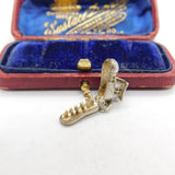 Sterling Silver Family in the Shoe Opening Charm Pendant Vintage c1970