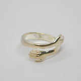 Sterling Silver Fede/Gimmel Wrap-Around Dress Ring Vintage c1970 Size K