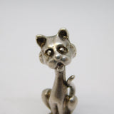 Sterling Silver Siamese Cat Charm Pendant Vintage c1970