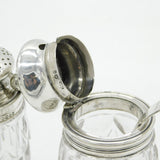 William IV Pair of Sterling Silver & Cut Glass Cruet Bottles Antique 1833 London