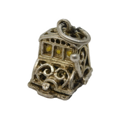 Sterling Silver Cash in the Register Opening Charm Pendant Vintage c1970