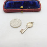 Sterling Silver 21st Birthday Key Charm Pendant Vintage c1970