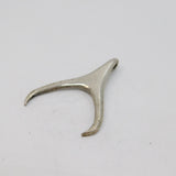 Sterling Silver Studio Style Contemporary Wishbone Pendant Vintage c1970