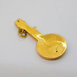 9ct Yellow Gold Banjo Guitar Charm Pendant Antique c1930 Art Deco