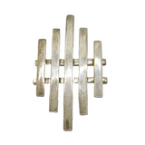 Sterling Silver Modernist Graduating Lines Statement Pendant Vintage 1974 London