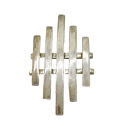 Sterling Silver Modernist Graduating Lines Statement Pendant Vintage 1974 London