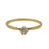 9ct Yellow Gold & 0.25ct Diamond Solitaire Ring Vintage London