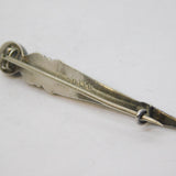 Edwardian Sterling Silver & Agate Set Scottish Dirk Brooch Antique Birmingham
