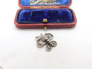 Sterling Silver Filigree Butterfly Charm Pendant Vintage c1970