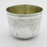 18th Century Russian Sterling Silver Floral Beaker Antique 1754 Moscow