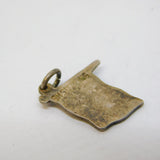 Art Deco Sterling Silver & Enamel Danish Flag Charm Pendant Antique c1940s
