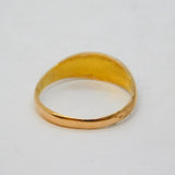 Edwardian 15ct Yellow Gold, Natural Ruby & Seed Pearl Boat Ring Antique 1902