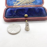 Sterling Silver Little Thimble Charm Pendant Vintage c1970