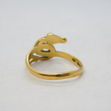 9ct Yellow Gold Snake or Serpent Dress Ring Vintage Birmingham