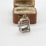 Sterling Silver Washing Linen Press Charm Pendant Vintage c1970