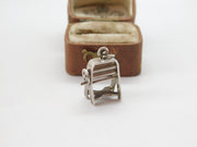 Sterling Silver Washing Linen Press Charm Pendant Vintage c1970