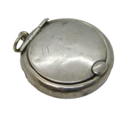 Sterling Silver Miniature Chatelaine Mirror Compact Antique 1920 Birmingham