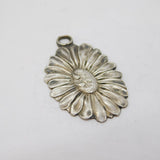 German Flower Form Christening Fob Pendant w. Inscription Antique 1927