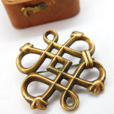 Finland Kalevala Rolled Gold Celtic Twisted Brooch Pin Antique c1940 Art Deco