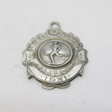 Sterling Silver Birmingham Rover Scouts Sporting Fob Medal Antique 1931