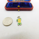 Sterling Silver Enamel Snoopy Dog Charm Pendant Vintage c1970