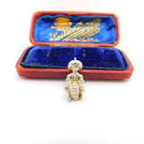 Sterling Silver Bongo Player Charm Pendant Vintage c1970