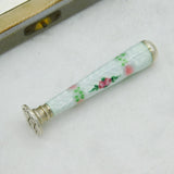 20th Century Boxed .935 Silver & Enamel Bookmark & Seal Set Antique c1920s