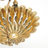 19th Century French .950 Silver Gilt Floral Tea Strainer Antique c1880s