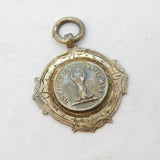 Sterling Silver Crested Sporting Fob Medal Antique 1912 Birmingham