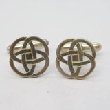 Pair of Sterling Silver Celtic Knot Gents Cufflinks Vintage c1970s