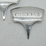 Set of Sterling Silver Cheddar, Stilton, Cheshire Cheese Markers Vintage