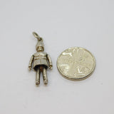 Sterling Silver Bearskin Guard Soldier Charm Pendant Vintage c1970