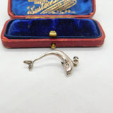 Sterling Silver Fun Leaping Dolphin  Figurative Charm Pendant Vintage c1970