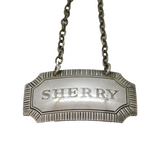 Sterling Silver Sherry Decanter Label Vintage 1984 Birmingham