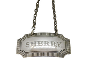 Sterling Silver Sherry Decanter Label Vintage 1984 Birmingham
