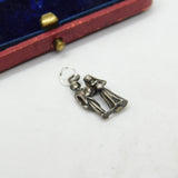 Sterling Silver 'Happy Couple' Wedding Charm Pendant Vintage c1970
