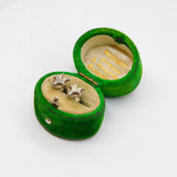 Pair of Sterling Silver Textured Fox Stud Earrings Vintage c1970