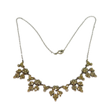 Sterling Silver Marcasite Leaf Form Art Deco Collar Necklace Antique c1930