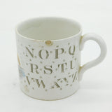 Victorian Ceramic Robinson Crusoe Alphabet Child's Mug Antique 1887 AF