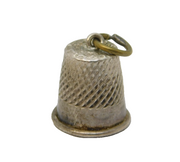 Sterling Silver Sewing Thimble Charm Pendant Vintage c1970