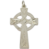 Sterling Silver Celtic Cross Charm Pendant Vintage c1970