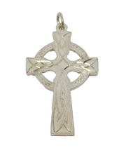 Sterling Silver Celtic Cross Charm Pendant Vintage c1970