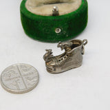 Sterling Silver Mice in the Shoe Charm Pendant Vintage c1970