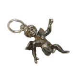 Sterling Silver Cherub Charm Pendant Vintage c1970