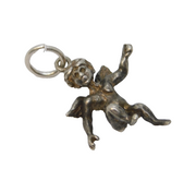 Sterling Silver Cherub Charm Pendant Vintage c1970
