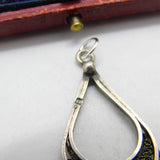 Sterling Silver Egyptian Drop Shimmering Charm Pendant Vintage c1970
