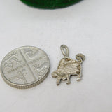 Sterling Silver Taurus the Bull Charm Pendant Vintage c1970