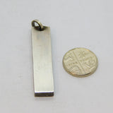 Sterling Silver Hallmark Ingot Pendant Vintage 1978 Birmingham