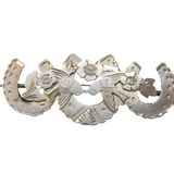 Victorian Sterling Silver Aesthetic Horseshoe Brooch Antique 1899 Birmingham