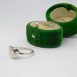 Sterling Silver Studio Style Heart Band Ring Vintage c1970 Size L 1/2